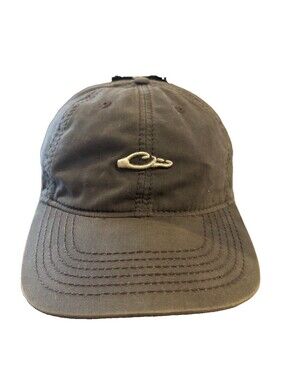 Drake Duck Clothing Co Hat Distressed Logo Leather Strap Adjustable Cap OSFM